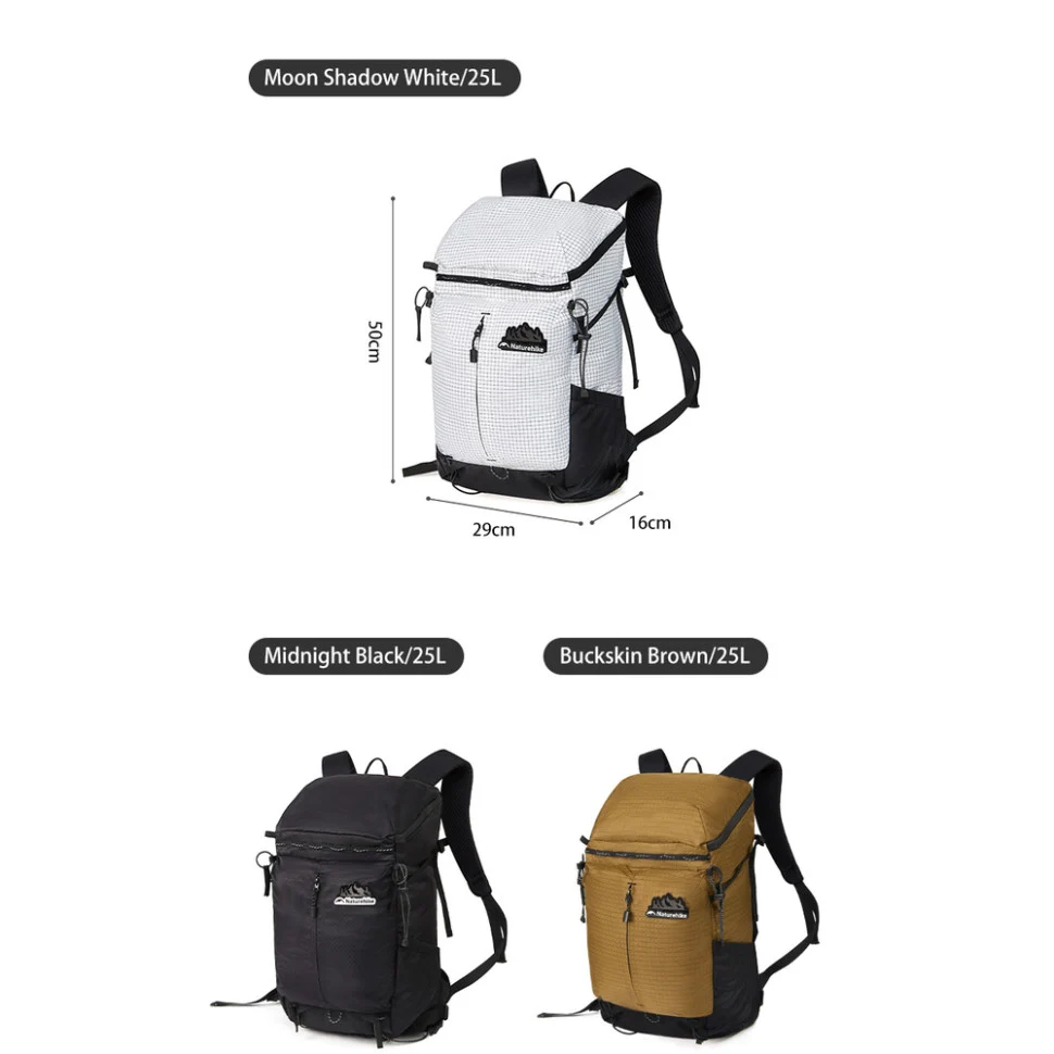 Туристичний рюкзак Naturehike Helium CNK2300BB017 25 л поліамід чорний 50х29х16 см