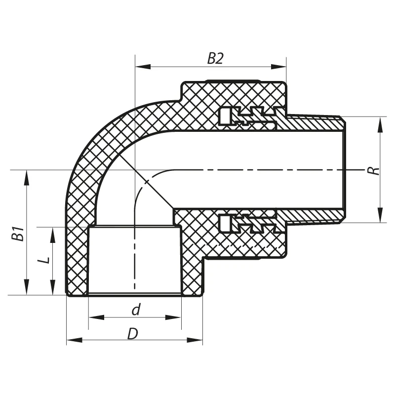 Кут ЗР 32x3/4M Муфта нарізна ППР 3/4"