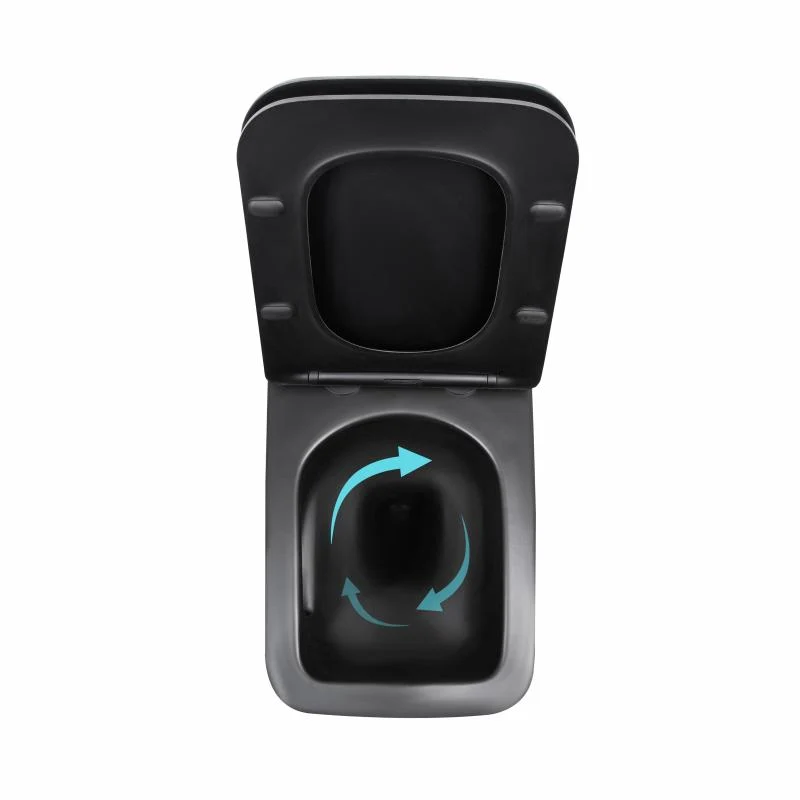 Унітаз підвісний Qtap Gemini Ultra Quiet 485x340x350 мм Дюропласт Матова чорна