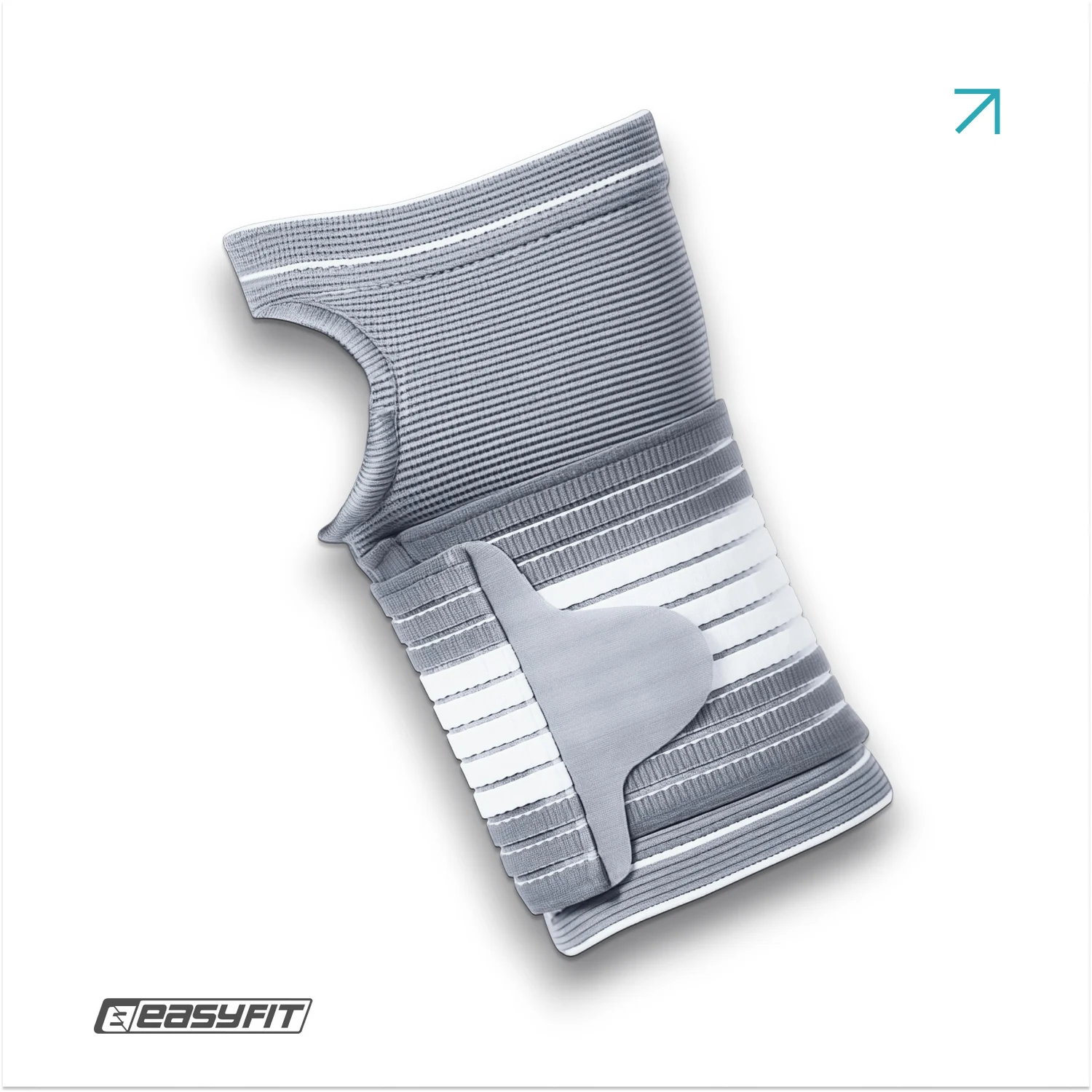 Бандаж на кисть руки EasyFit Flex фіксуючий ремінь нейлон M чорний
