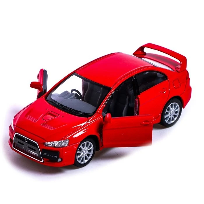 Автомодель легкова MITSUBISHI LANCER EVOLUTION X 1:36 Метал Червоний 8х7х16 см