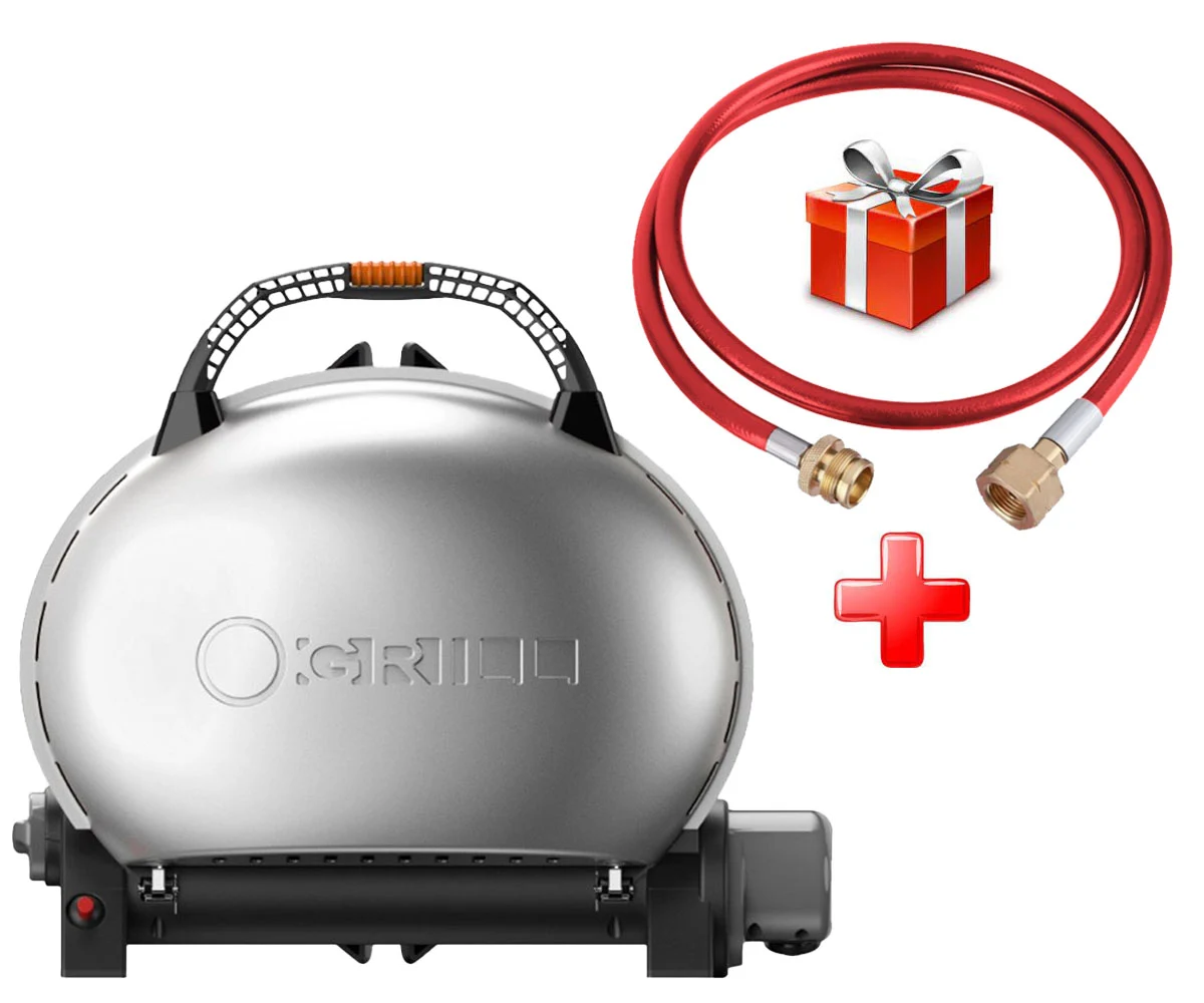 Газовий гриль O-Grill 500 переносний 58,5x21,5x56,7 см чавун срібло