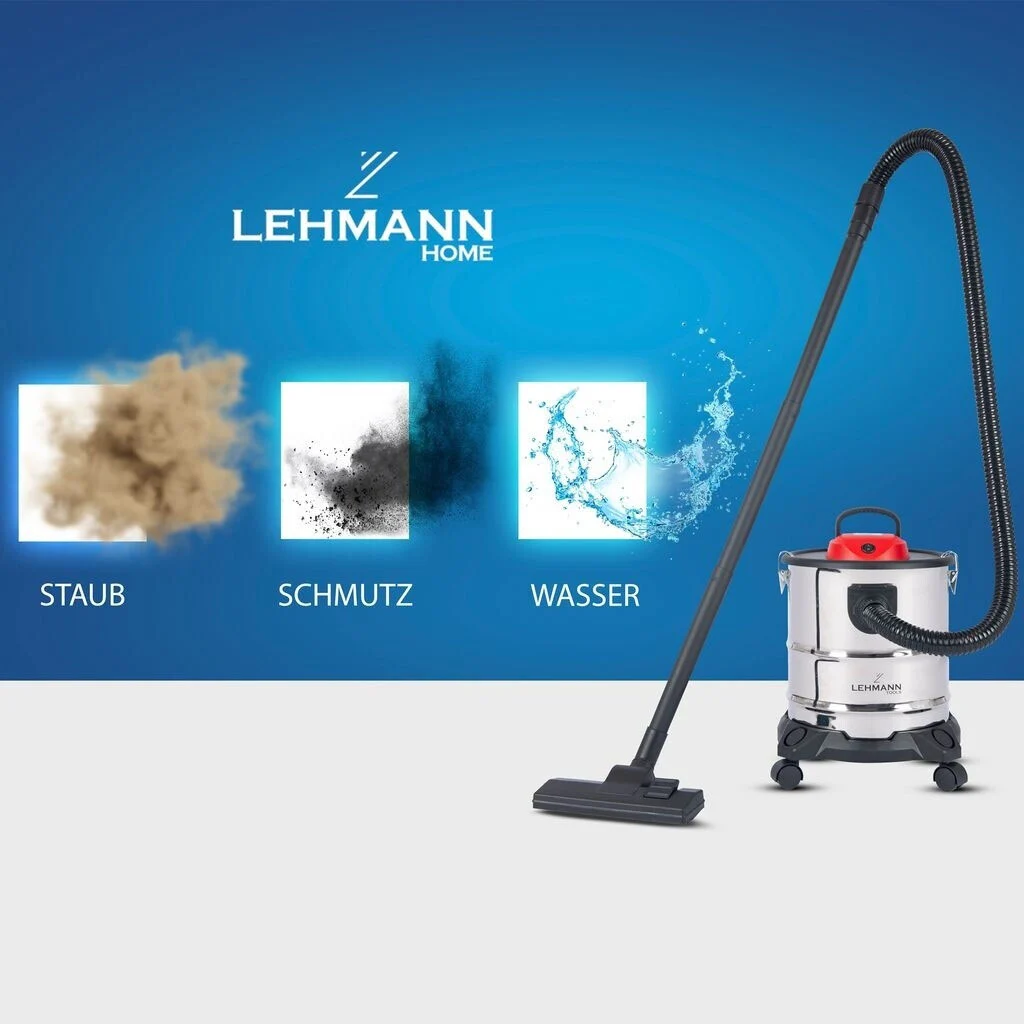 Пилосос для збору золи Lehmann LTOVI-1220 2000 Вт 20 л нержавіюча сталь 32х32х42 см