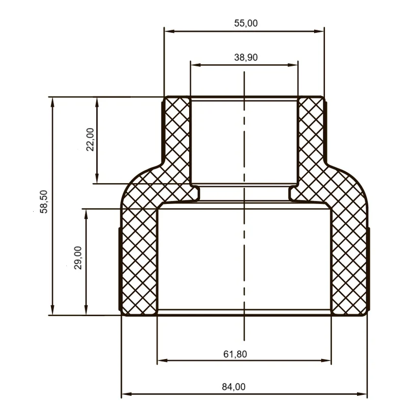 Муфта редукційна 63x40 ВВ ППР Koer K0039.PRO для водопроводу