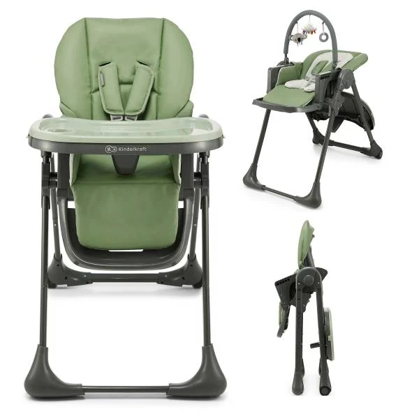 Стільчик для годування Kinderkraft Tummie 55,5х64,5х101 см сталь пластик зелений