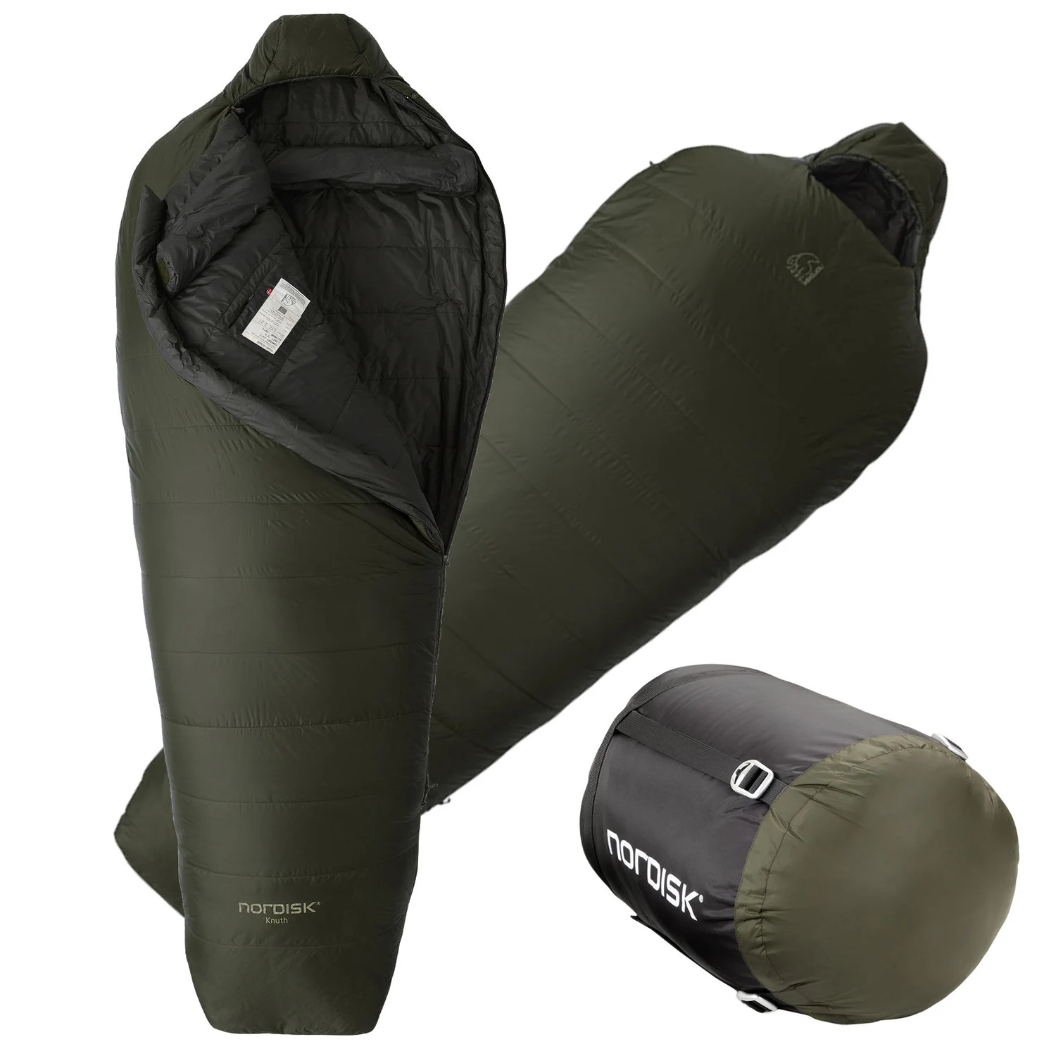 Спальний мішок Nordisk Knuth 0°C L Wide 220х100 см Нейлон 20D Зелений