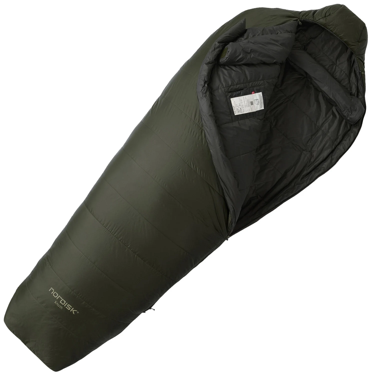 Спальний мішок Nordisk Knuth 0°C L Wide 220х100 см Нейлон 20D Зелений