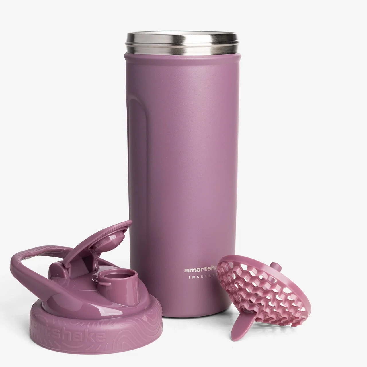 Шейкер спортивний SmartShake Insulated Steel 750 мл нержавіюча сталь сливовий