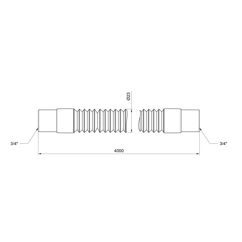Шланг злив для пральної машини Thermo Alliance SD096W400 1/2" Поліпропілен 400 см