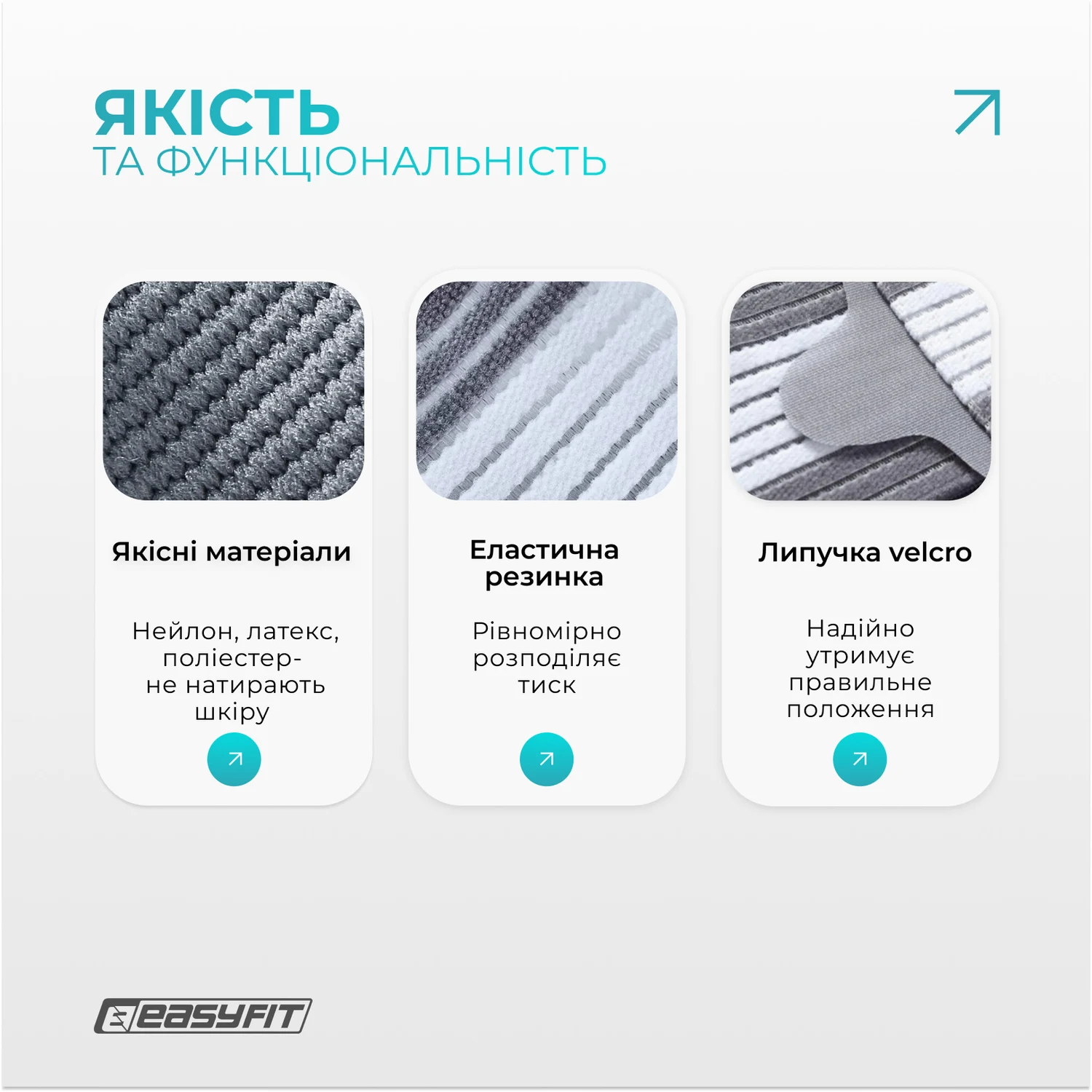 Бандаж для голеностопа EasyFit Flex регульований чорний S еластична 3D-в'язка