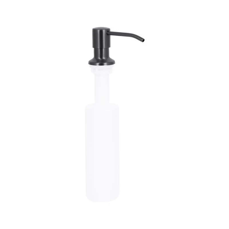 Дозатор для миючого засобу круглий Acsis LA30 Brushed Black PVD чорний