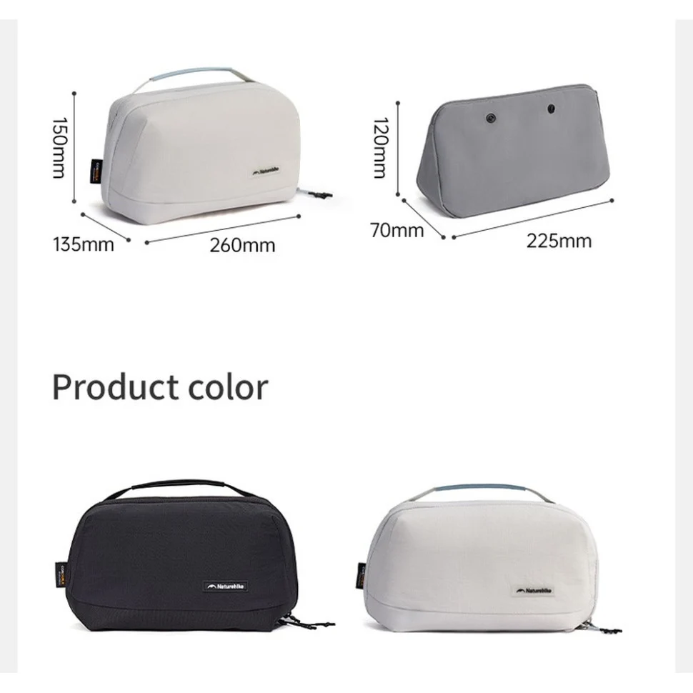 Косметичка 2 в 1 Naturehike CNK2450XB019 чорна поліамід 26х15х13,5 см