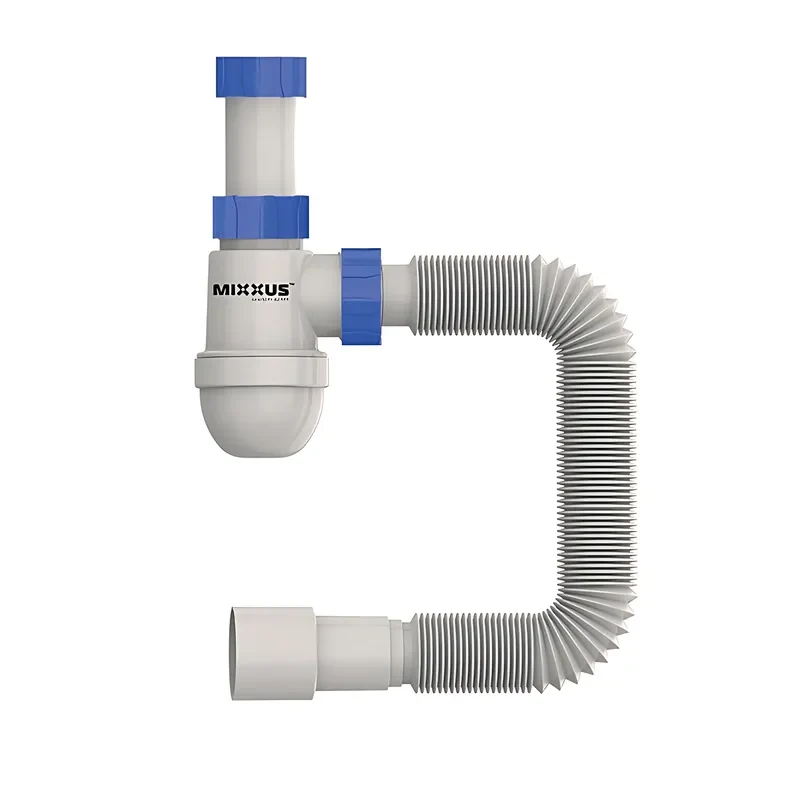 Сифон для умивальника Mixxus SU-05-A 1 1/2"x40 пластиковий чорний 40х40х50 см