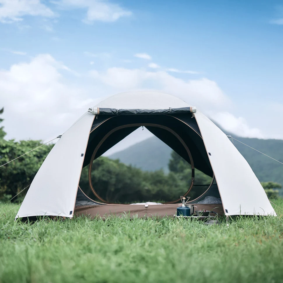 Палатка двухместная Naturehike Greek Style CNK2300ZP024 трёхсезонная купольная 210x230x115 см полиэстер светло-кофейный