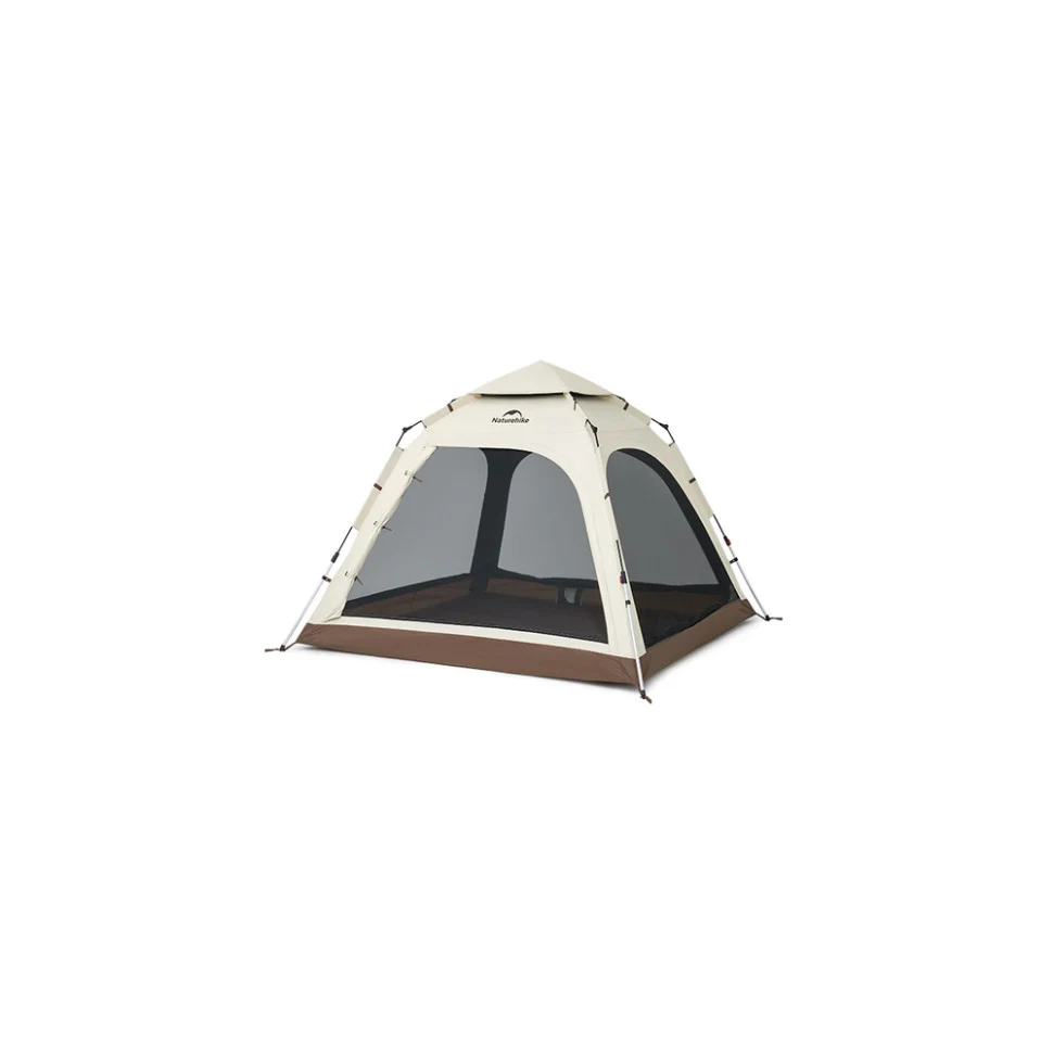 Палатка четырехместная автоматическая Naturehike Ango 240х240х175 см Оксфорд коричневый