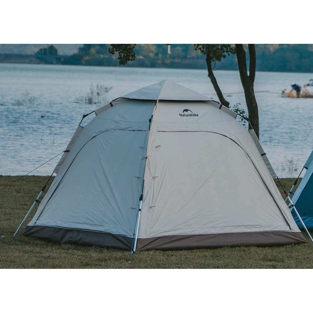 Палатка четырехместная автоматическая Naturehike Ango 240х240х175 см Оксфорд коричневый
