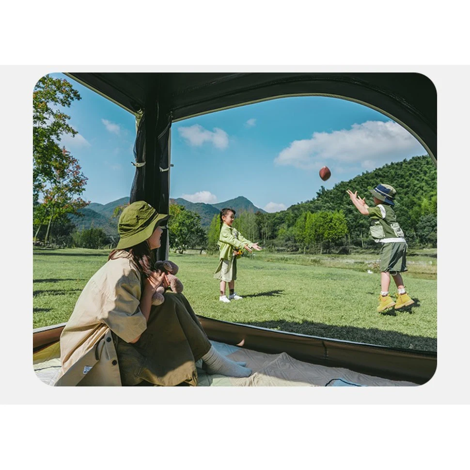 Палатка четырехместная автоматическая Naturehike Ango 240х240х175 см Оксфорд коричневый