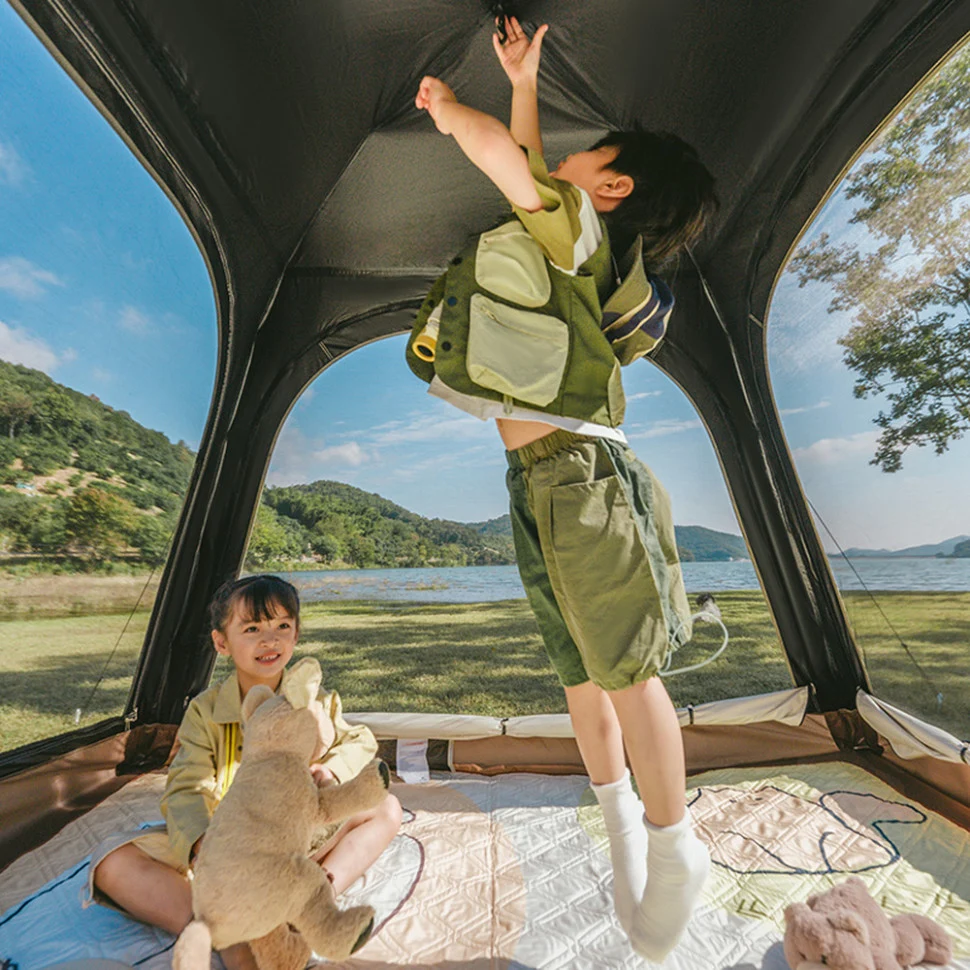 Палатка четырехместная автоматическая Naturehike Ango 240х240х175 см Оксфорд коричневый