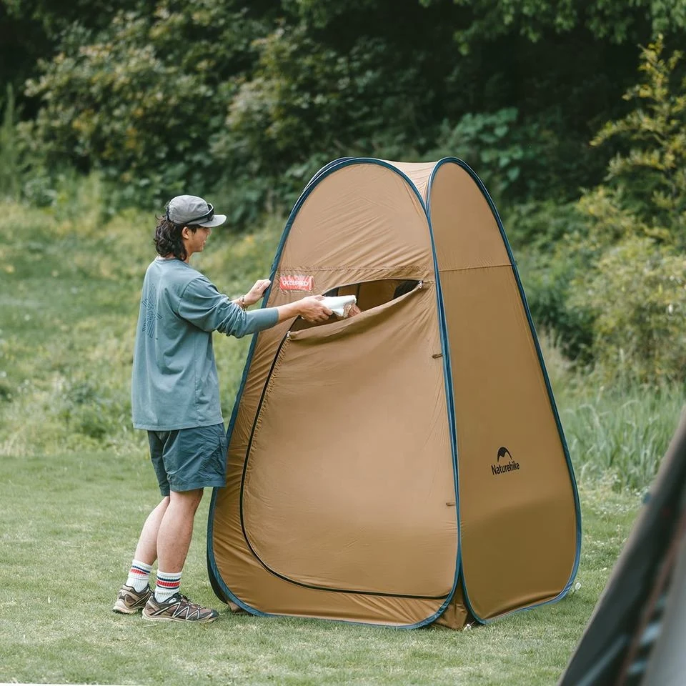 Душовий намет Naturehike NH17Z002-P 115x115x190 см 210D Оксфорд коричневий