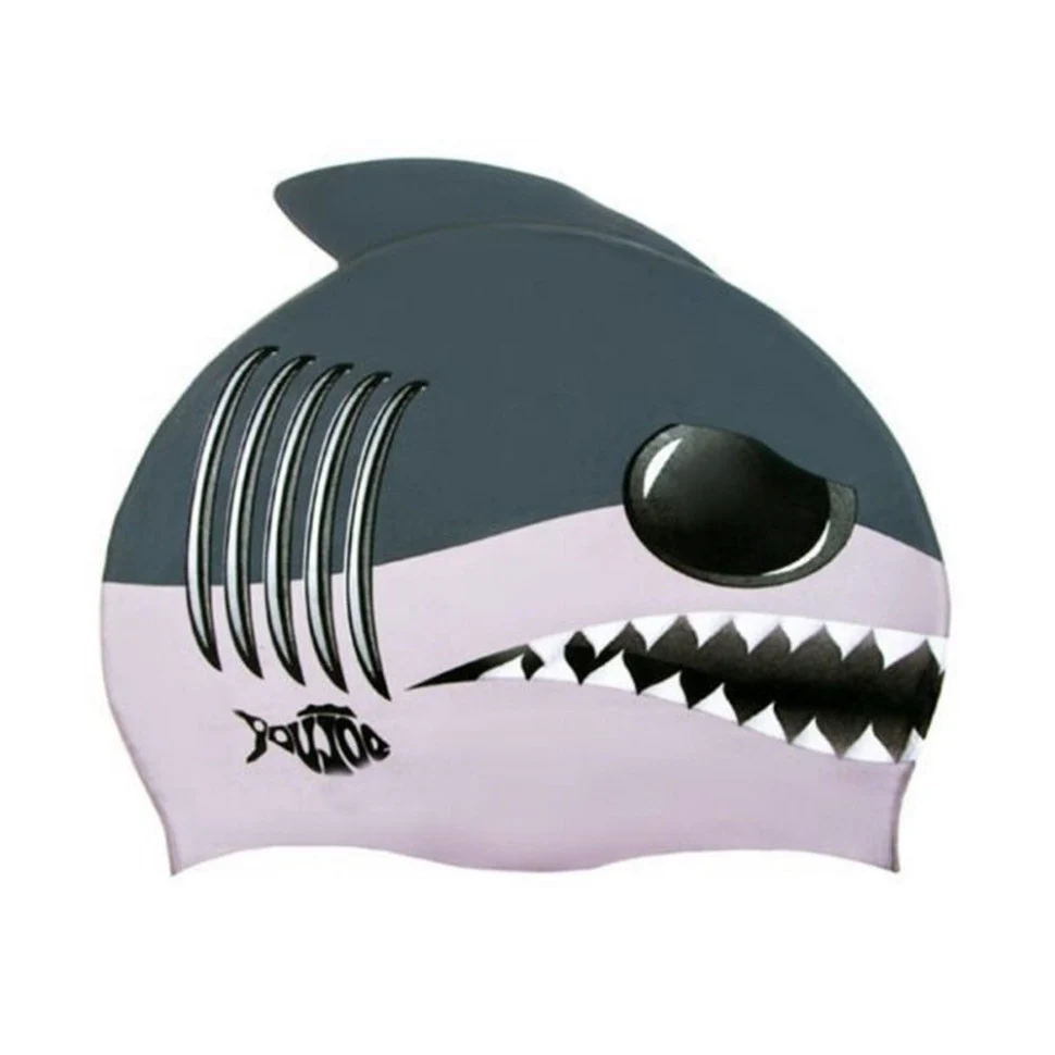 Шапочка для плавання дитяча Shark NE-DL-C12 100% силікон One size сірий