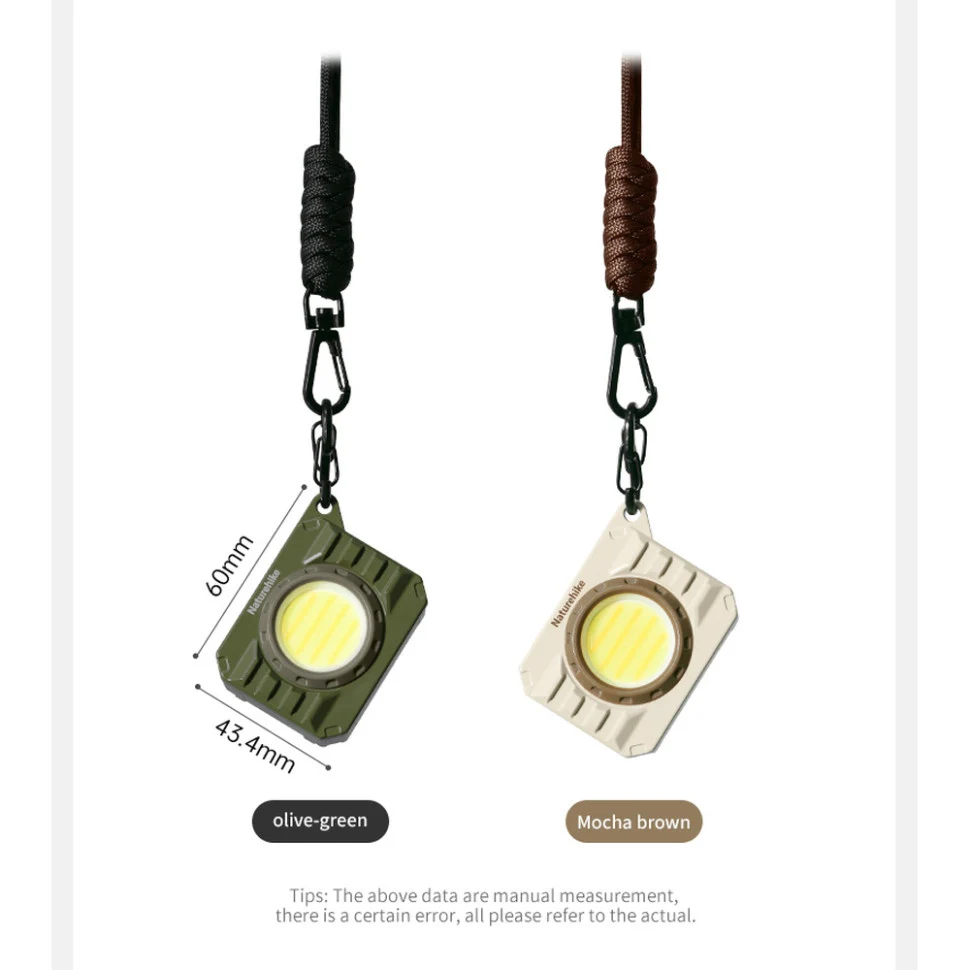 Ліхтар наключний Naturehike CNK2450ZM014 60х43,4х38,4 мм ABS-пластик оливковий 500 лм
