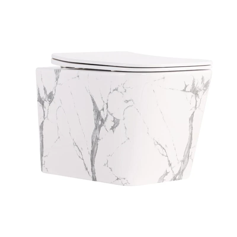 Унітаз підвісний Tern Ultra Quiet 490x365x325 мм кераміка Marble з сидінням Slim Duroplast