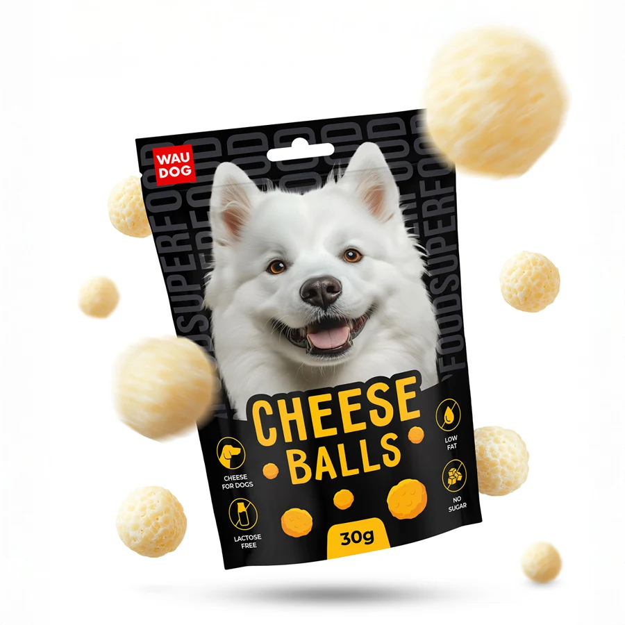Ласощі для собак WAUDOG Treats Хрусткі сирні кульки 30 г Безлактозний сир