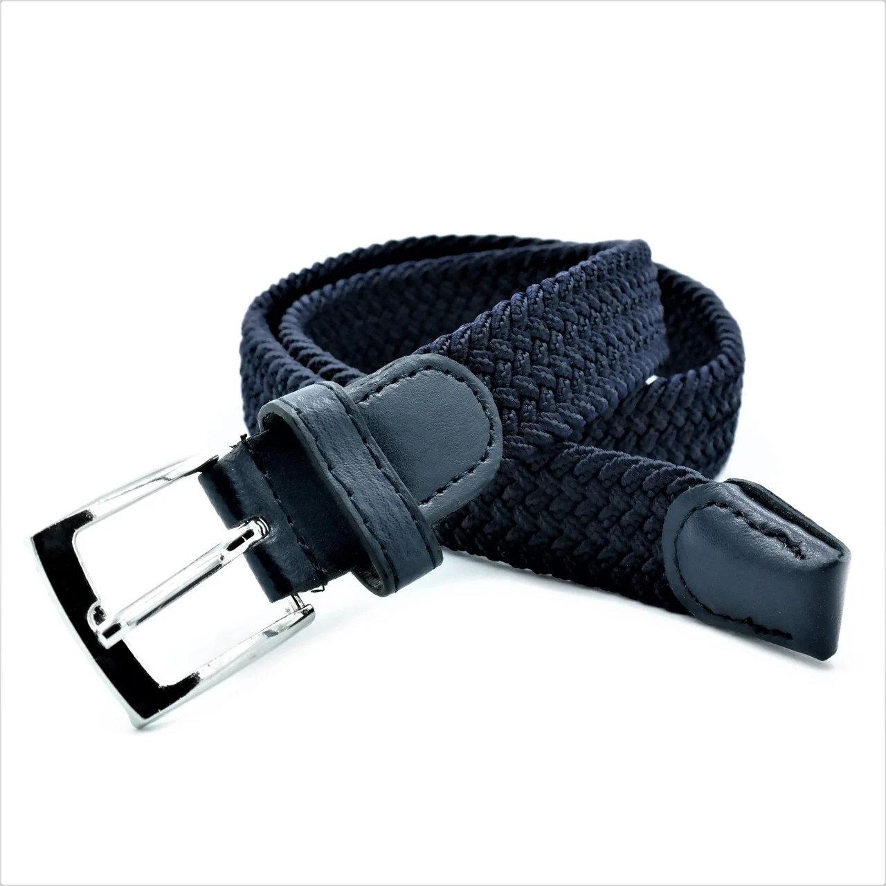 Дитячий ремінь резинка 2,5 см 80 см Темно-синій