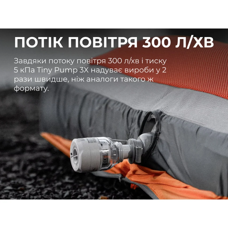 Насос-ліхтар кемпінговий Flextail Tiny Pump 3X 44х44х59 мм білий 67 г