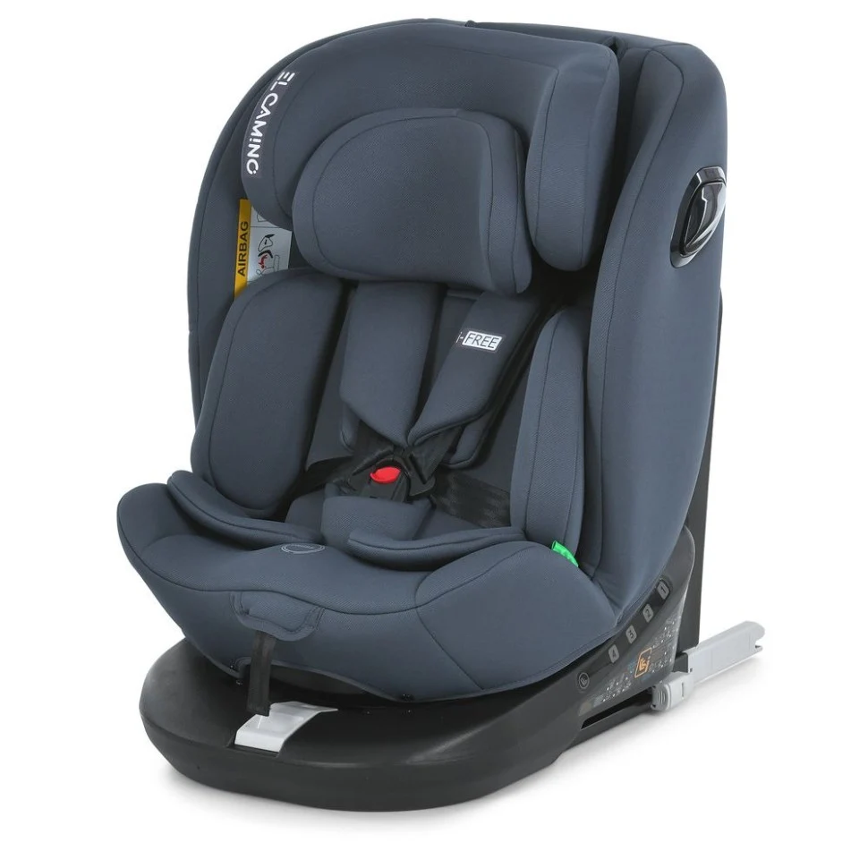 Автокрісло El Camino i-FREE ME 1187 0+/1/2/3 поворотне ISOFIX 40-150 см сіре