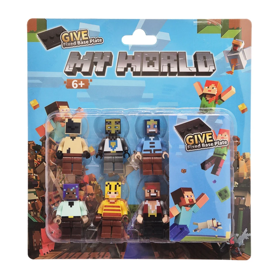 Набір ігрових фігурок Minecraft NG 1057 6 персонажів 4 см пластик