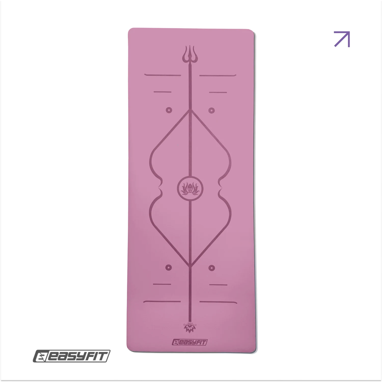 Коврик для йоги EasyFit Pro 5 мм каучук 2,8 кг рожевий