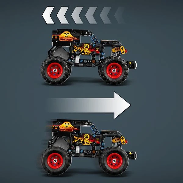 Конструктор LEGO Technic Monster Jam Grave Digger Вогонь і лід 263 деталі Пластик Різнобарвний