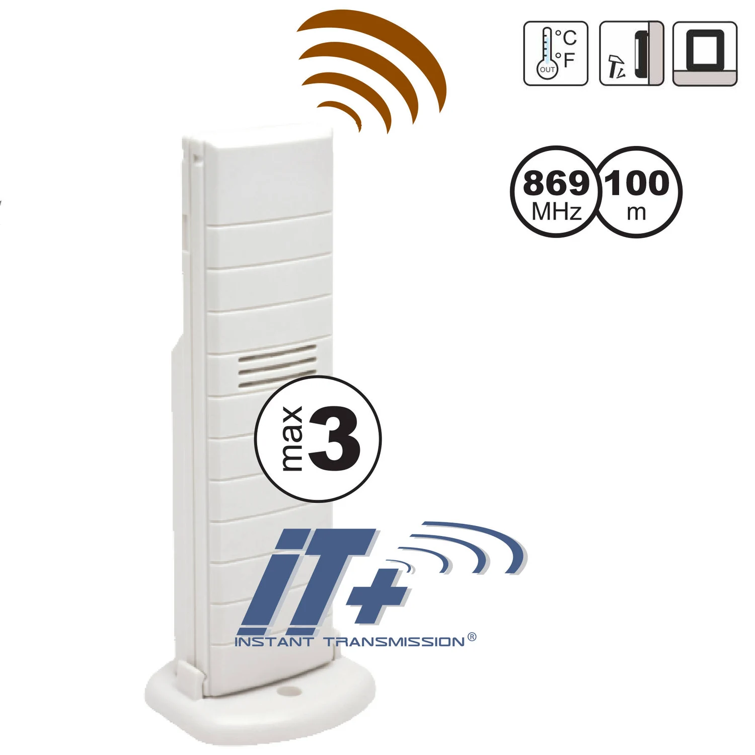 Датчик Technoline TX29-IT для вимірювання температури 128х38х21 мм пластик білий