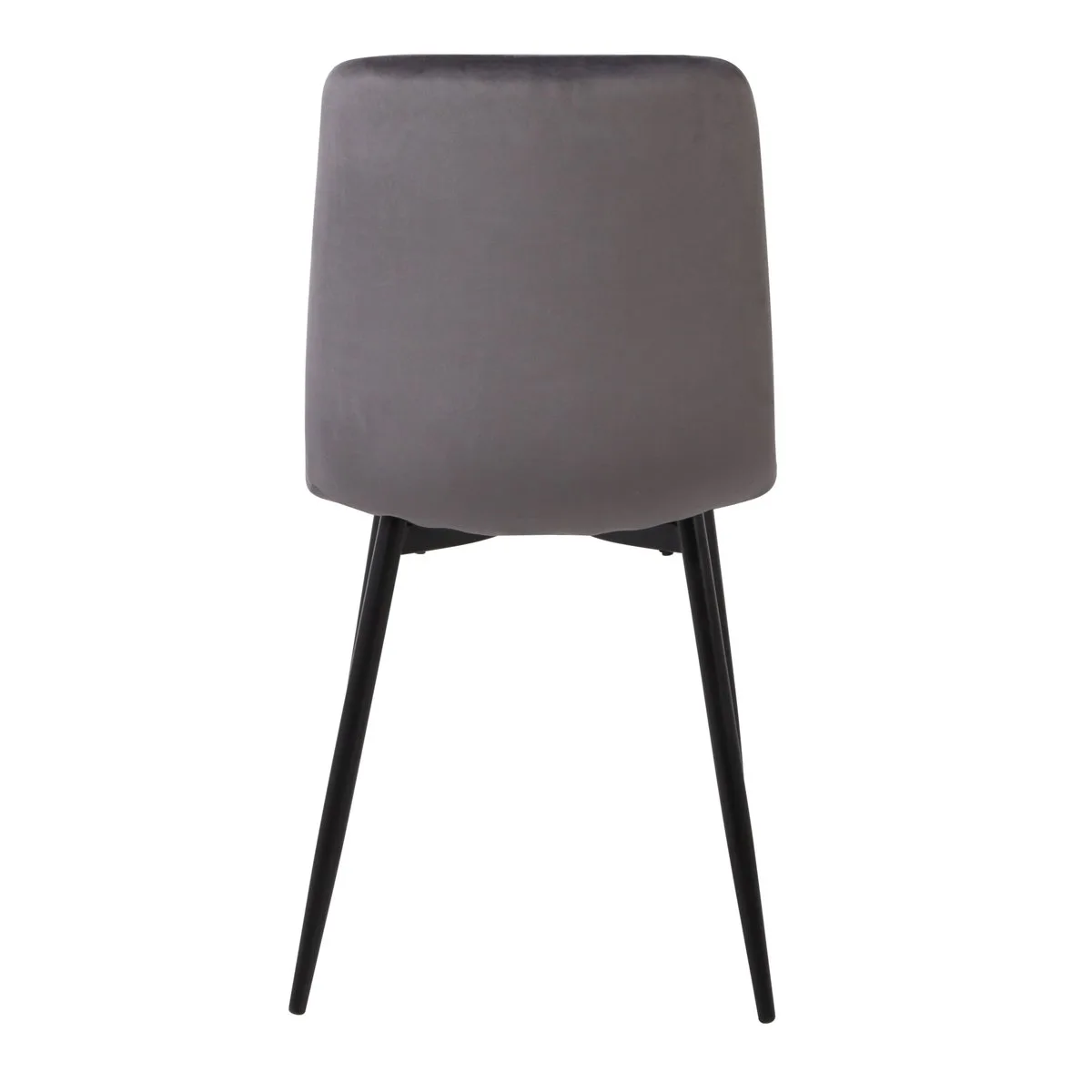 Стілець MARCO 69x48x48 см чорний каркас сіре оксамитове сидіння