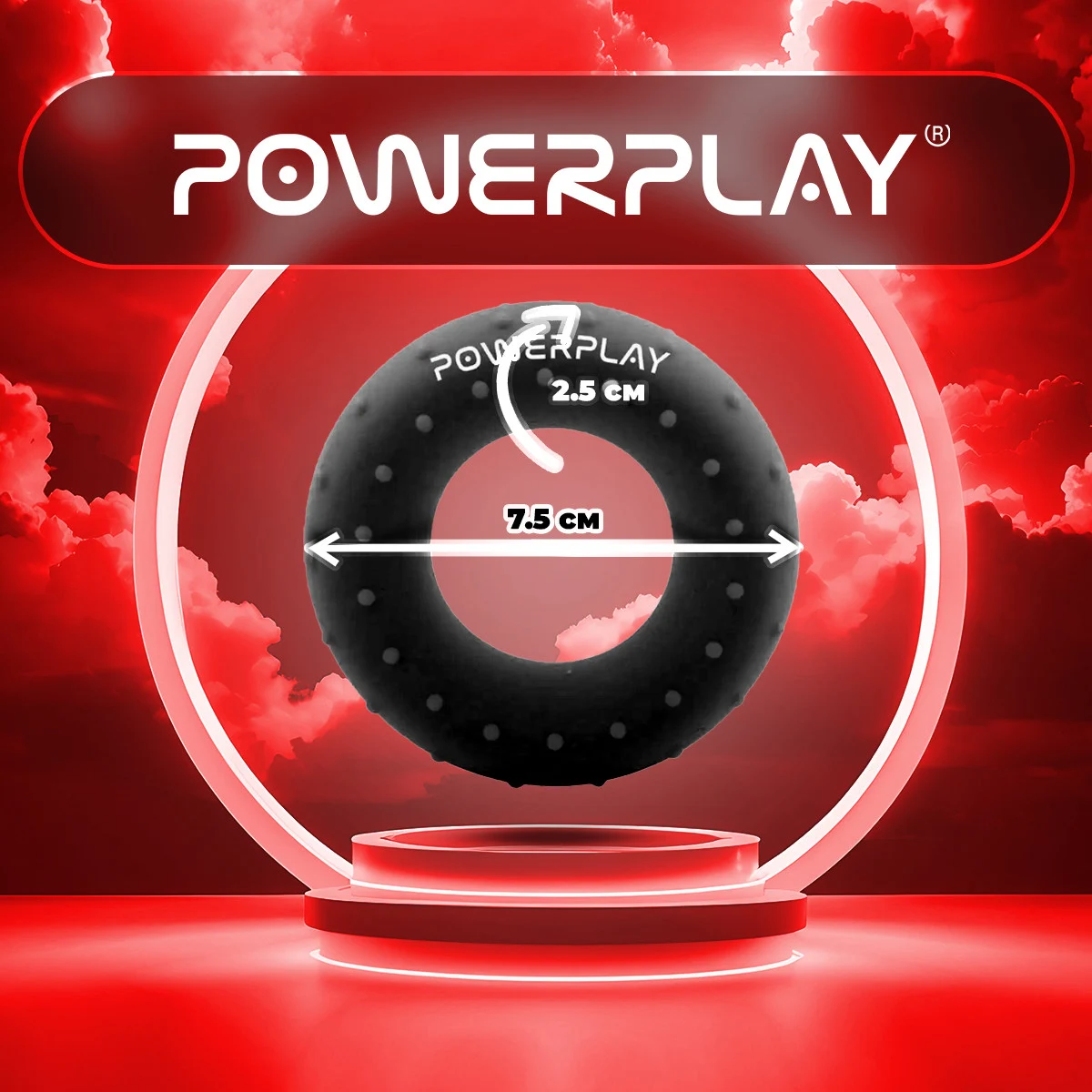 Эспандер кистевой PowerPlay PP-4338 30 кг силиконовый черный