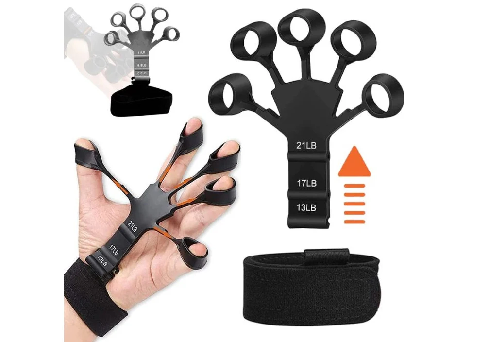 Еспандер для пальців рук регульований EasyFit Spiderweb 10х11,5 см силікон різнобарвний