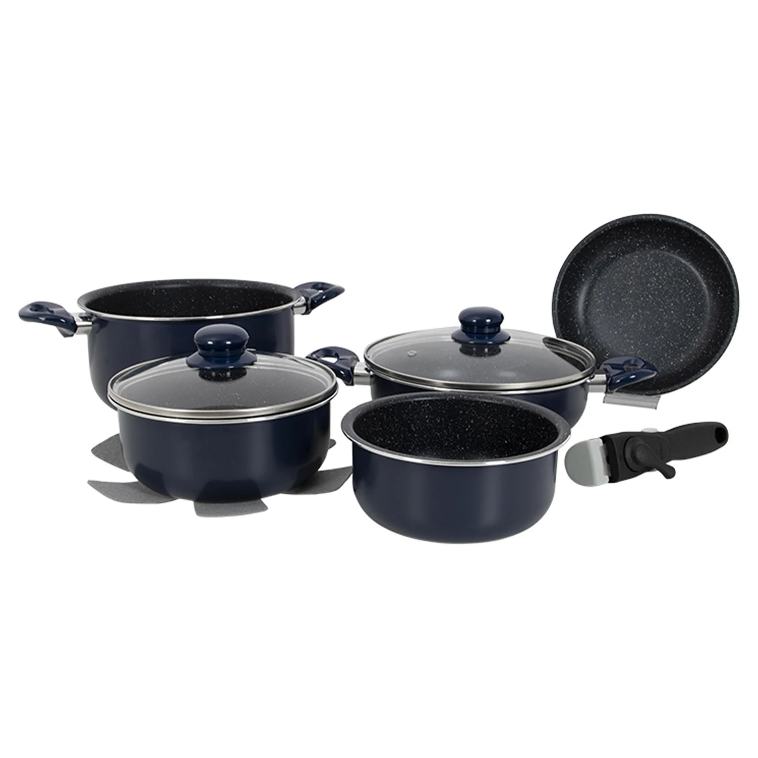 Набір посуду 8 предметів Gimex Cookware Set індукційний алюміній синій