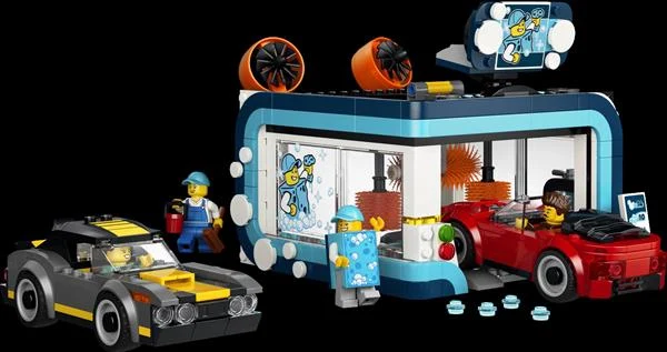 Конструктор LEGO City Тунельна автомийка 583 деталі Пластик Різнобарвний