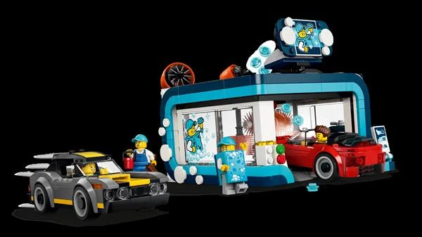 Конструктор LEGO City Тунельна автомийка 583 деталі Пластик Різнобарвний