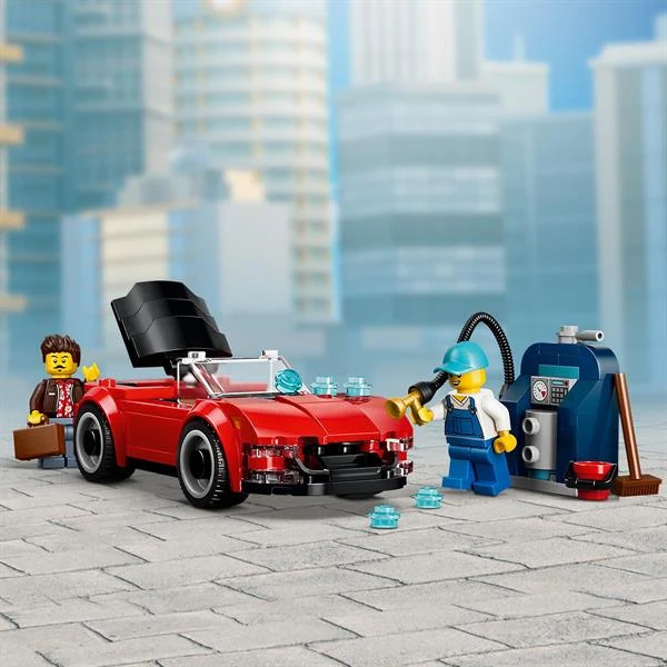 Конструктор LEGO City Тунельна автомийка 583 деталі Пластик Різнобарвний
