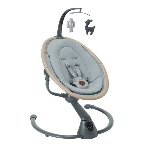 Шезлонг-гойдалка Maxi-Cosi Cassia 65х69-74х87,5-96,5 см текстиль сірий еко