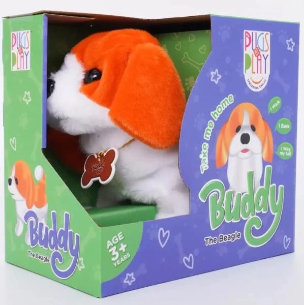 Інтерактивна іграшка Бігль Buddy 30 см плюш + пластик різнобарвний