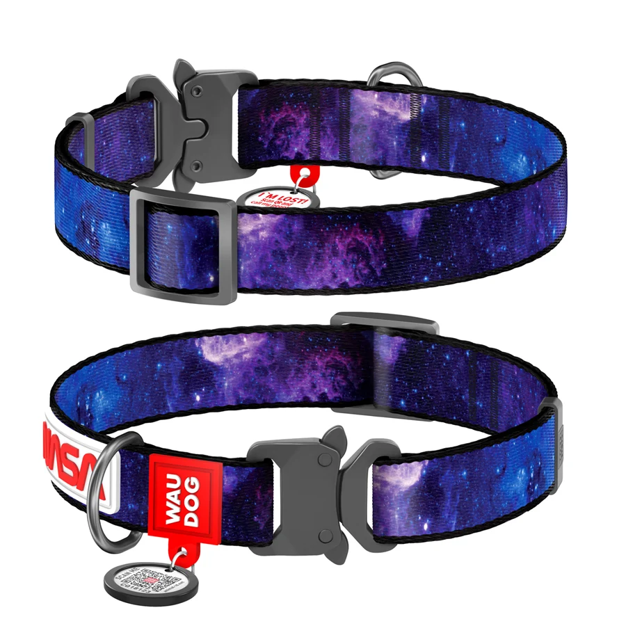 Нашийник WAUDOG Nylon з QR паспортом M 20 мм 28-40 см NASA21