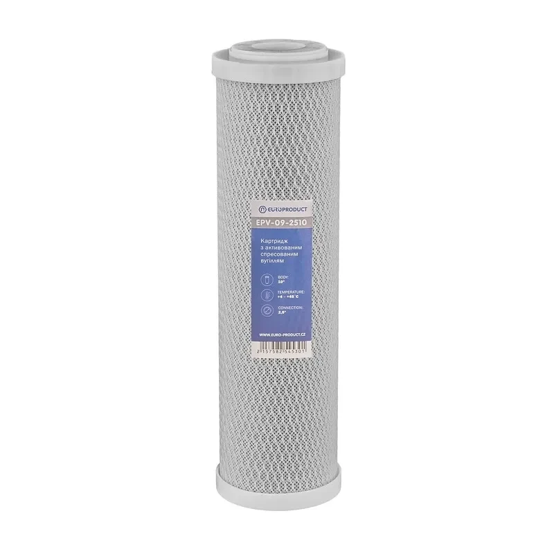 Вугільний картридж Europroduct EPV-09-2510 2,5"x10" активоване вугілля 0,2 кг