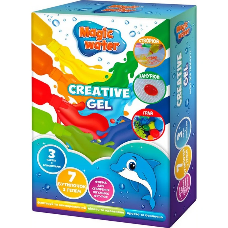 Набір для творчості Magic Water Creative Gel 50 мл нетоксичний різнокольоровий 0,5 кг