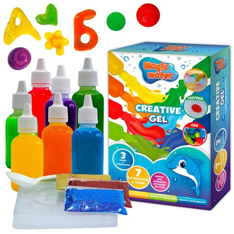 Набір для творчості Magic Water Creative Gel 50 мл нетоксичний різнокольоровий 0,5 кг