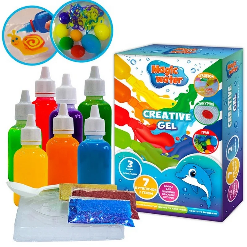 Набір для творчості Magic Water Creative Gel 50 мл нетоксичний різнокольоровий 0,5 кг