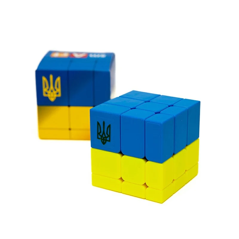Головоломка 3х3 Умний кубик Прапор України пластик різнобарвний