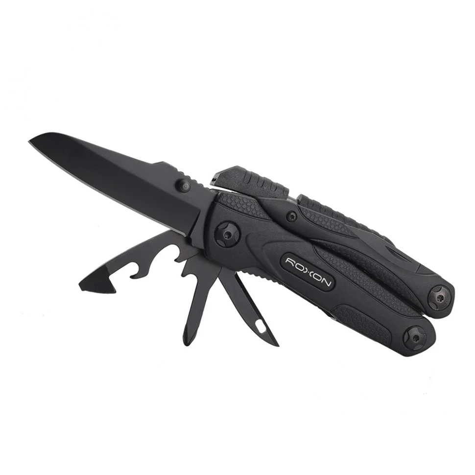 Мультитул Roxon SPARK CM1349 14 функцій нержавіюча сталь 10,7х4,5х2,3 см чорний